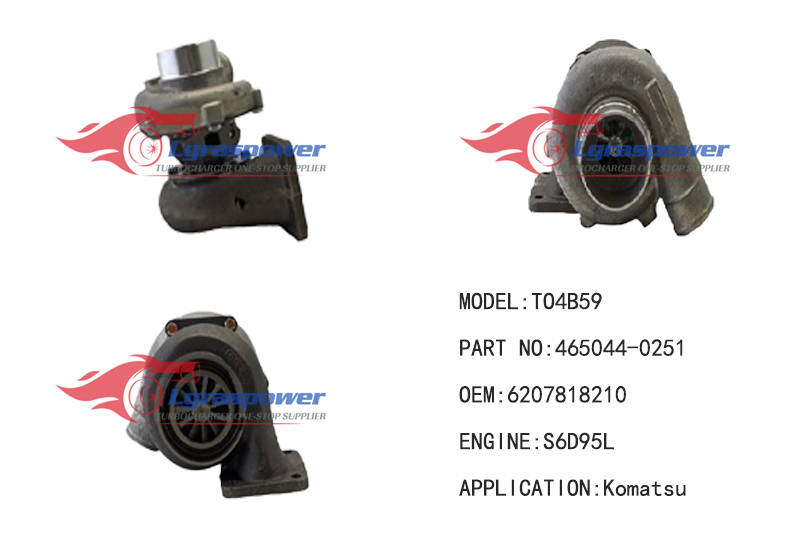 291.. TO4B59   465044-251   S6D95L   1991-04 Komatsu Earth Moving PC220-5 With S6D95L, S6D95 Engine