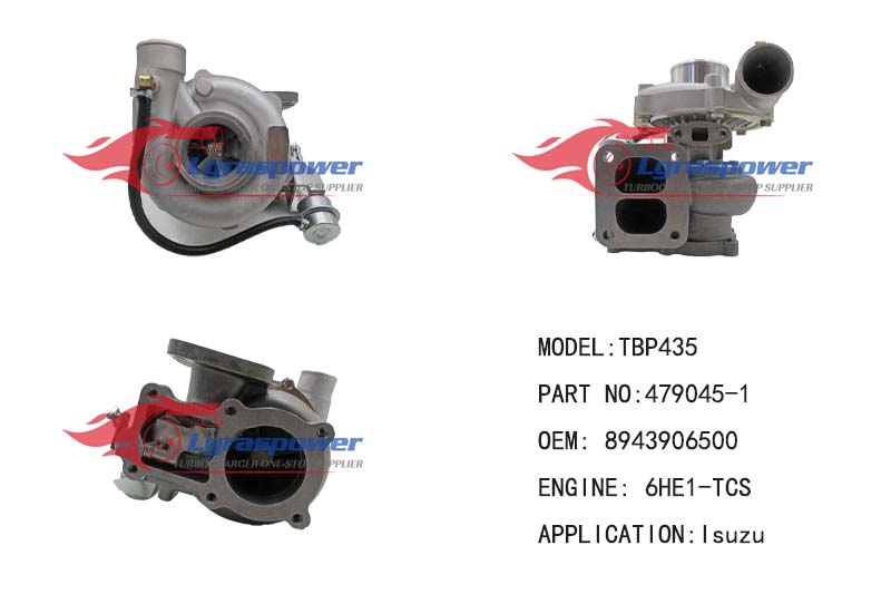 300  TBP435 479045-1 479045-5001S 479045-0001, 479046-1 8943906500, 8-94390-6500, 894390-6500 6HE1-TCS 447450-0113 (447450-5113S)  TURBO TURBOCHARGE