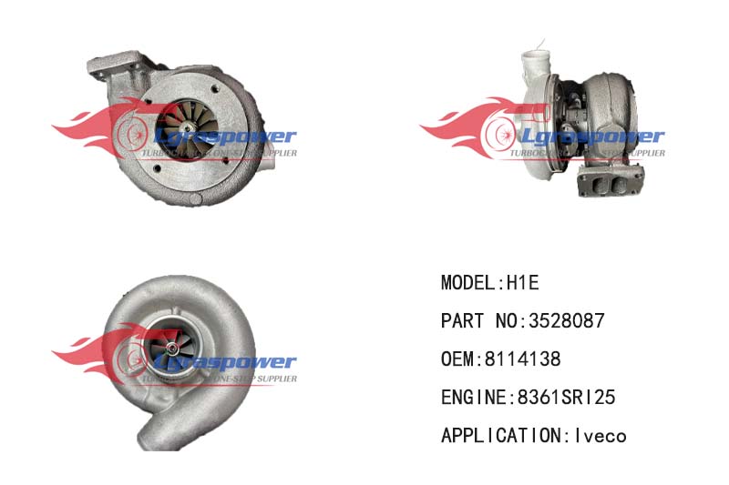 62  H1E 3528087 “3528088, 4033307,  4033307H” 8114138 8361SRI25 Iveco 3545711 (3545731, 3575683, 3575683H)(1000020190)  TURBO TURBOCHARGE