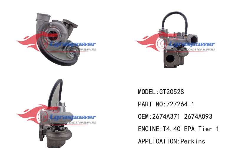271 GT2052S 727264-1  727264-5001S 452191-0001, 727264-0002, 452191-0002 2674A371, 2674A093, U2674A093, 2674A093 T4.40, T4.40 EPA Tier 1 451298-0022 (451298-5022S, 451298-0043) (1102020911)   TURBO TURBOCHARGE
