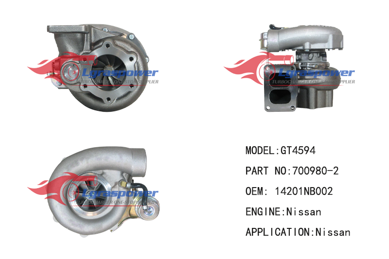 391 GT4594 700980-2 700980-5005S 700980-0002, 700980-0005, 7009800005, 700980-2, 700980-5 14201NB002, 1420196713, 14201-NB002, 14201-96713 Nissan  TURBO TURBOCHARGE