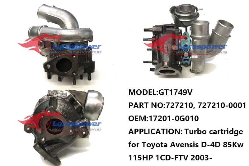 1779,GT1749V,727210, 727210-0001, 727210-0001,17201-0G010,172010G010, 17201 0G010,Turbo,Turbocharger