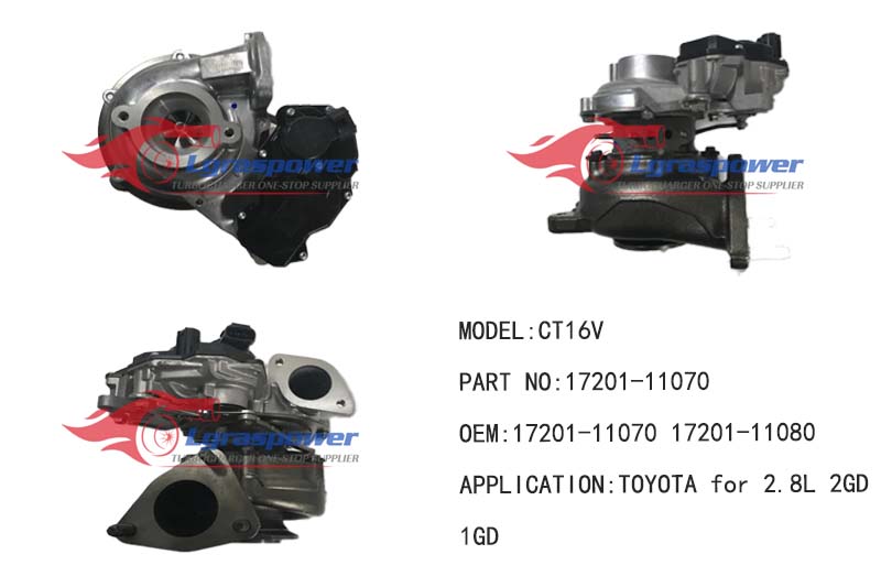 (中文) 710 CT16V 17201-11070 17201-11080 TOYOTA for 2.8L 2GD 1GD Turbocharge