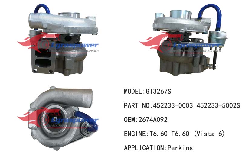 (中文) 1301 GT3267S 452233-0003 452233-5002S 	452233-0002, 452233-2, 452233-0001, 452233-0004  2674A092 	T6.60, T6.60 (Vista 6)  Turbo Turbocharge