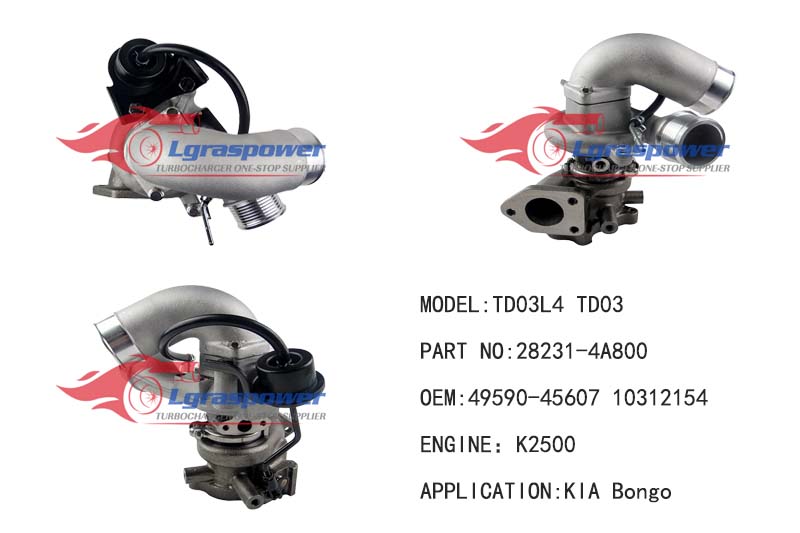 (中文) 655 TD03L4 TD03 28231-4A800  49590-45607 10312154 K2500 Turbocharge
