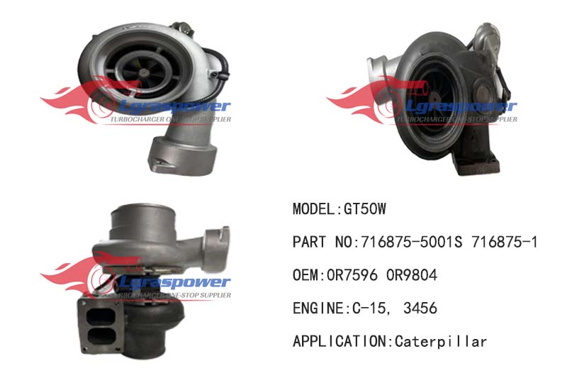 1256 GT50W 716875-5001S 716875-1 	716875-0001, 716875-0003, 716875-5001, 716875-5003, 716875-9001, 716875-9003, 7168750001, 7168750003, 7168755001, 7168755003, 7168759001, 7168759003, 716875-0002, 716875-1 	0R-7596, 0R-9804, 0R7596, 0R9804,191-5431, 1915431, 192-2827, 1922827 712371-0011  Turbo Turbocharge
