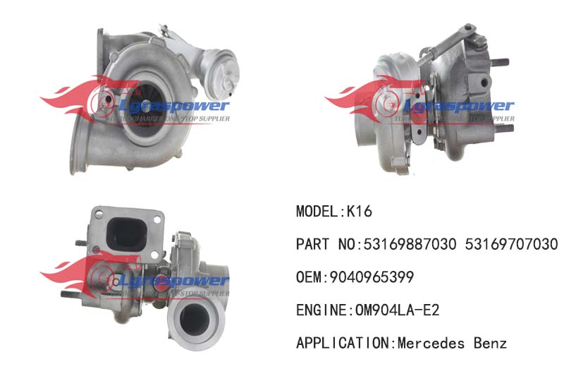 (中文) 1584 K16 53169887030 53169707030 53169887003, 53169887008 9040965399, A9040965399, 9040960399, A9040960399 OM904LA-E2 53167100010 (5316-710-0010) Turbo Turbocharge