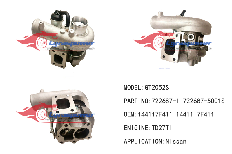 (中文) 355 GT2052S 722687-1 722687-5001S 722687-0001 144117F411, 14411-7F411 TD27TI 433467-0014 Turbo Turbocharge