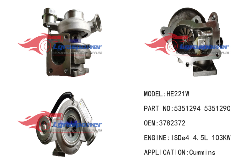1577 HE221W 5351294 5351290 3782372 ISDe4 4.5L  Turbo Turbocharge