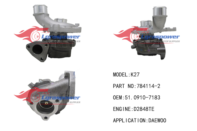 1510 K27 784114-2 51.0910-7183  D2848TE Turbo Turbocharge