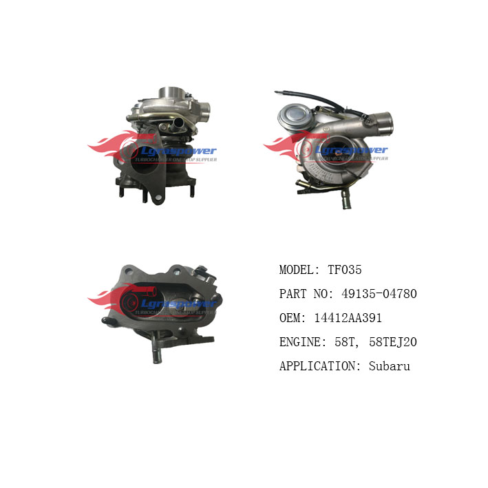 (中文) TF035 49135-04780 14412AA391 58T, 58TEJ20 Subaru TURBO TURBOCHARGER