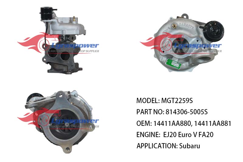 (中文) MGT2259S 814306-5005S 814306-0001, 814306-0002, 814306-0003, 814306-0004, 814306-0005, 814306-0006, 814306-0007 14411AA880, 14411AA881, 14411-AA881, 14411-AA880 DOHC boxer, EJ20 Euro V FA20, FA20F, FA20DIT Subaru