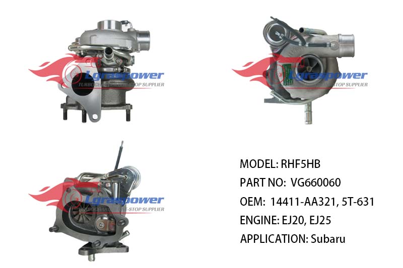 (中文) RHF5HB VG660060 VA660060, VB660060, VC660060, VD660060, VE660060, VF660060, VG660060 14411AA321, 14411-AA321, 5T-631 EJ20, EJ25  Subaru  TURBO TURBOVHARGE