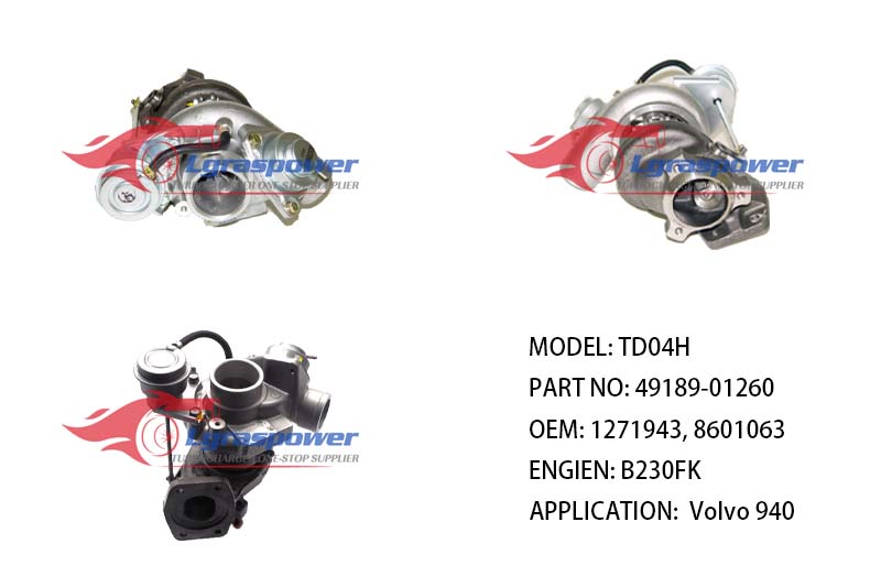 (中文) TD04H 49189-01260 49189-01270 1271943, 8601063 B230FK Volvo 940 TURBO TURBOCHARGE