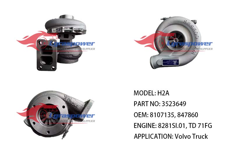 (中文) H2A 3523649 	3523648, 3591624, 3591625, 3591626, 4033070 8107135, 847860, 4835338, 8107560 8281SI.01, TD 71FG  Volvo Truck  TURBO TURBOCHARGE