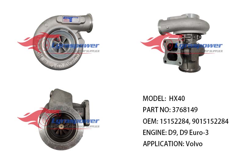 (中文) HX40 3768149 3768150, 3768149D, 3768150, 4031149, 403114900, 4031149H 15152284, 9015152284 D9, D9 Euro-3  Volvo Construction TURBO TURBOCHARGE