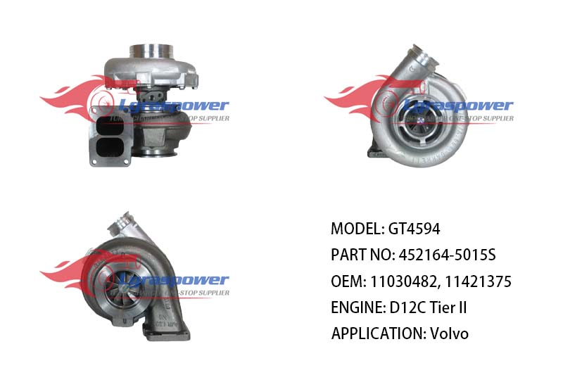 GT4594 452164-5015S 452164-0007, 452164-0010, 452164-0011, 452164-0015, 452164-15 11030482, 11421375,D12C Tier II Volvo Construction EC360 & EC460 Excavator TURBO TURBOCHARGE