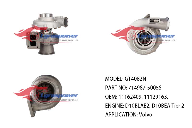 GT4082N 714987-5005S 714987-0002, 714987-0005, 714987-2, 714987-5 11162409, 11129163, 9011162409 D10BLAE2, D10BEA Tier 2, D10BEA EPA Tier 6 Volvo Construction TURBO TURBOCHARGE