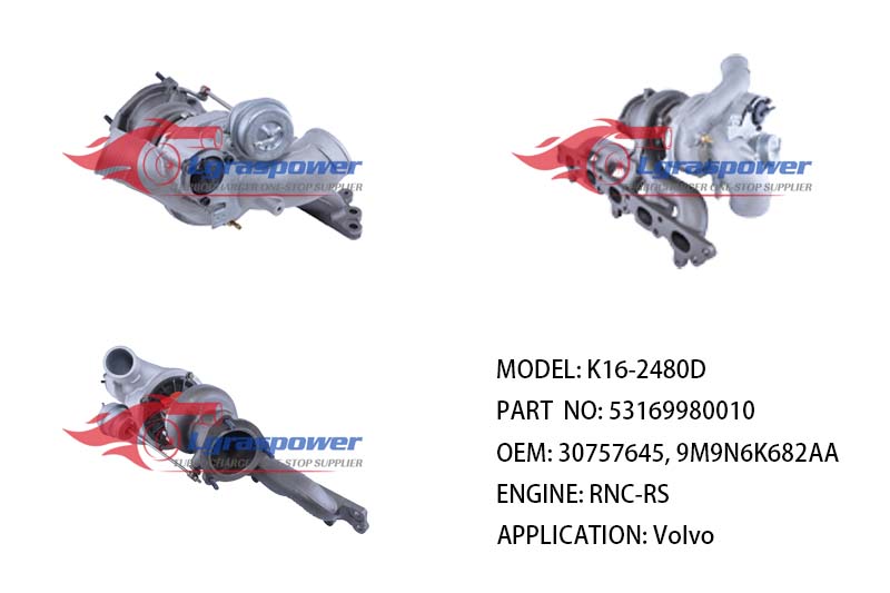 K16-2480D 53169980010 5316-998-0010, 5316 998 0010 30757645, 9M9N6K682AA, 9M5N6K682AA, RNC-RS Volvo S40, V50 TURBO TURBOCHARGE