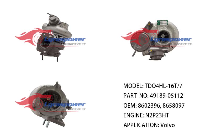 TDO4HL-16T/7  49189-05112 8602396, 8658097 N2P23HT Volvo  TURBO TURBOCHARGE