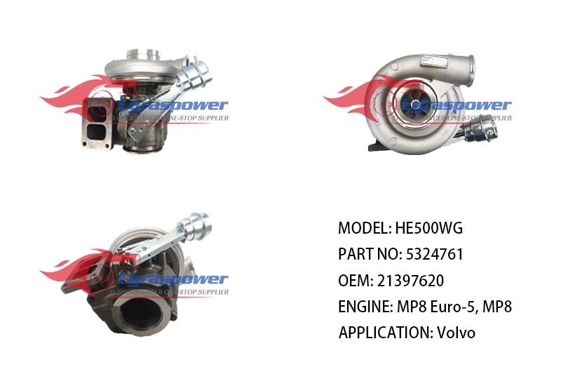 HE500WG,HX55W 5324761 2841023, 3786696, 378669600, 3786696H, 3790536, 3790536D, 403119100 21397620 MP8 Euro-5, MP8 Volvo-Mack Truck TURBO TURBOCHARGE