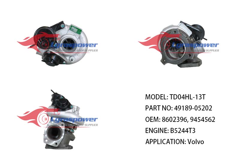 TD04HL-13T 49189-05202 49189-05201 8602396, 9454562, 8658098 B5244T3 Volvo V70 T5 TURBO TURBOCHARGE