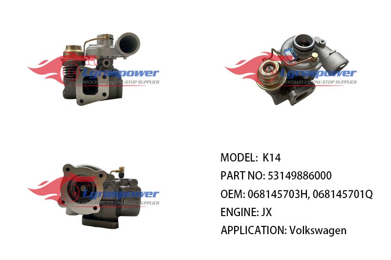 (中文) K14-2060GGB3.51GAANF 53149886000 5314-988-6000, 5314 988 6000, 53149906000 068145703H, 068145701Q, 068145701QX, 068145701QV JX  Volkswagen TURBO TURBOCHARGE