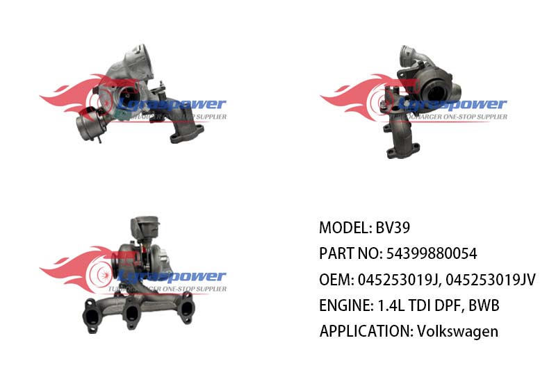 (中文) BV39-1669CCB426.18AVAXC, BV39 54399880054 045253019J, 045253019JV 1.4L TDI DPF, BWB, BMS, BWB/BMS Volkswagen Polo TURBO TURBOCHARGE