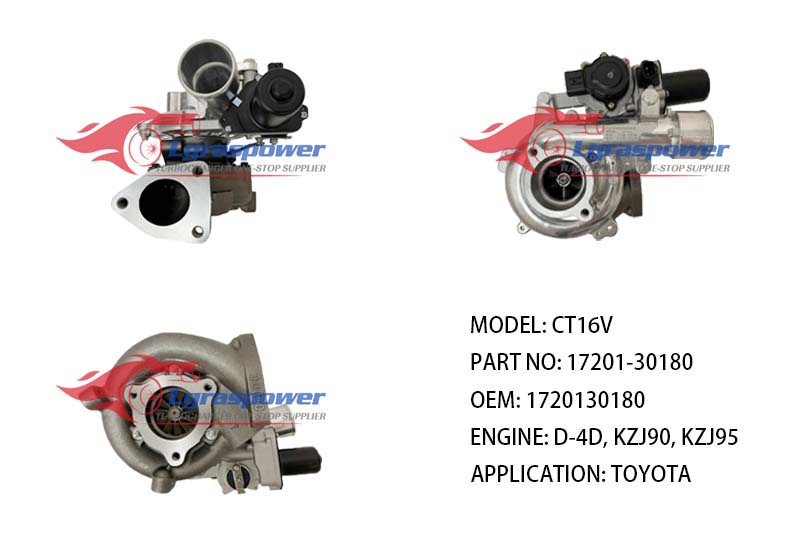 (中文) CT, CT16V 17201-30180 1720130180, 17201 30150, 17201 30180, 17201-30180, 17201-30181 1720130180, 17201-30180 D-4D, KZJ90, KZJ95 TOYOTA HiLux TURBO TURBOCHARGE