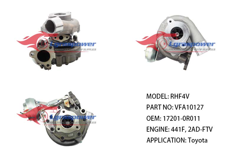 (中文) RHF4V-68006P13NR5BRES4011CE VFA10127 VAA10027, VIA10027, VAB10027, VDA10027, VDF10027, VGA10027, VHA10027 17201-0R011, 172010R011, 172010R010, 17201-0R010, 17201-26031, 1720126031 441F, 2AD-FTV Toyota Corolla TURBO TURBOCHARGE